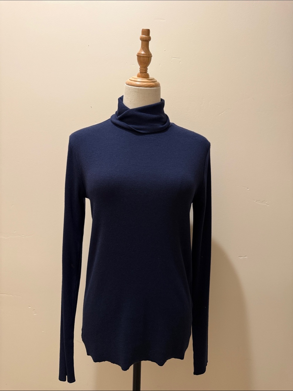 Ralph Lauren navy blue ribbed turtleneck top